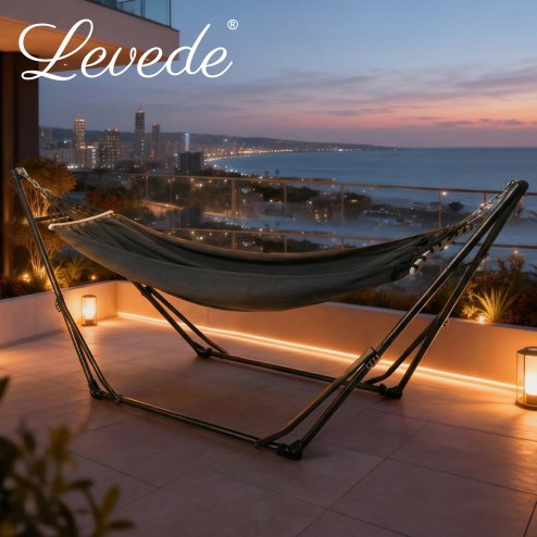 Mountview Foldable Hammock Chair Bed Portable with Stand Outdoor Camping 200KG