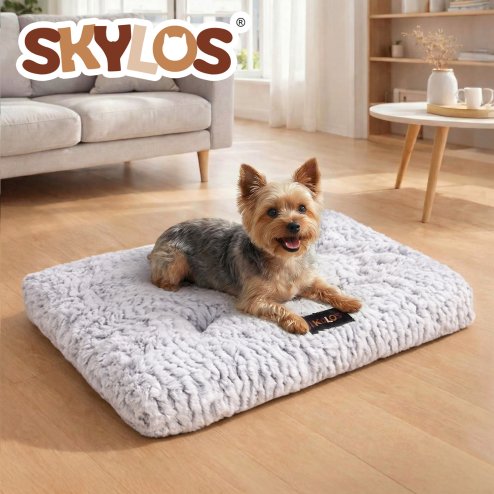 Skylos Pet Bed Luxury Dog Crate Cushion Mattress Plush Soft for Puppy Small Dogs