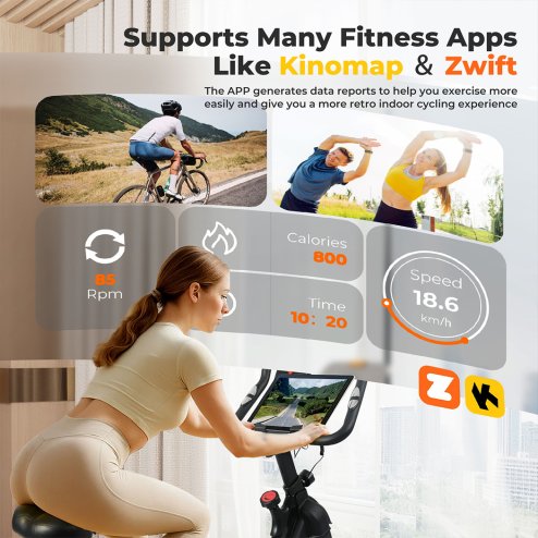 Centra Magnetic Exercise Bike Smart Cardio Cycle Spinning Bike Training Fitness