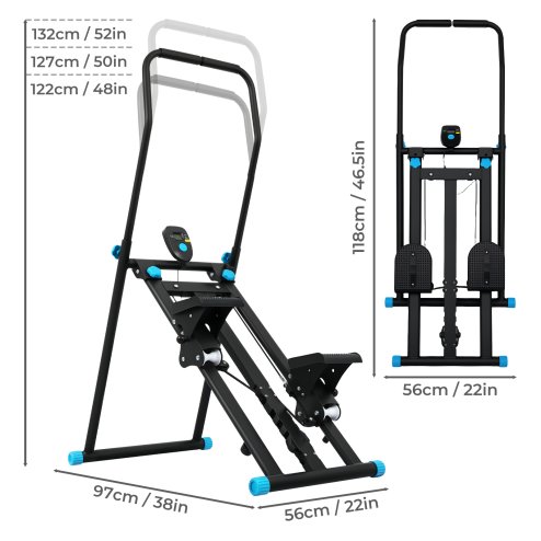 Centra Vertical Stair Climber Stepper Exercise Machine Foldable Home Fitness Gym