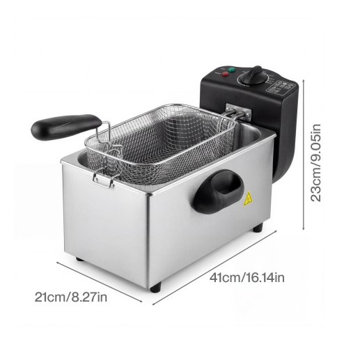 Spector Deep Fat Fryer 3L Electrical Stainless Steel Removable Frying Basket