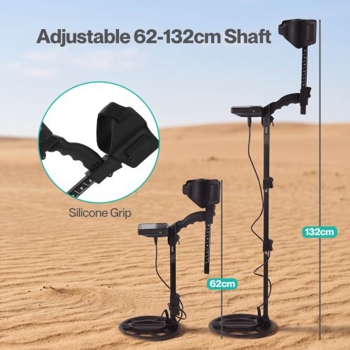 Traderight Metal Detector For Adults 5 Mode DSP LCD Gold IP68 Waterproof Black