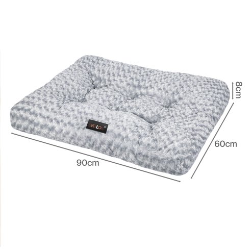 SKYLOS Plush Dog Bed Soft Rose Velvet Non-Slip Pet Crate Keneel Mattress Mat XL