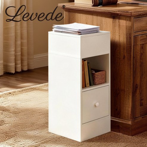 Levede Bedside Tables Modern Nightstand White Storage Drawer Shelf for Bedroom