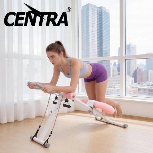 Centra Adjustable AB Machine Foldable Abdominal Trainer Home Workout LED Monitor