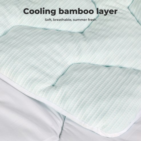 Lavio Mattress Topper Pillowtop Memory Foam Protector Bamboo Cover Super King