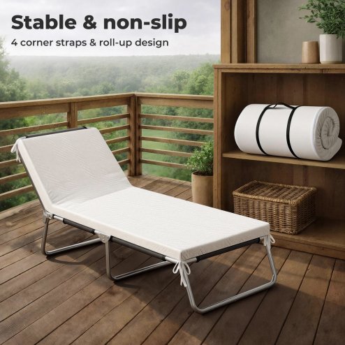 Lavio Gel Memory Foam Mattress Topper Camping Bed Car Mattress Roll Floor Mat