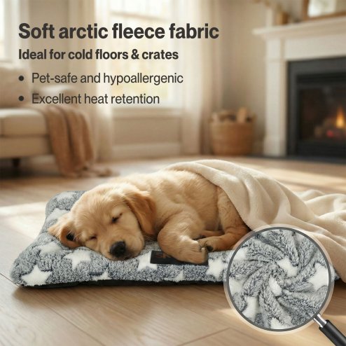 Skylos Dog Bed Pet Cat Cushion Crate Mat Arctic Fleece Extra Large Anti-slip
