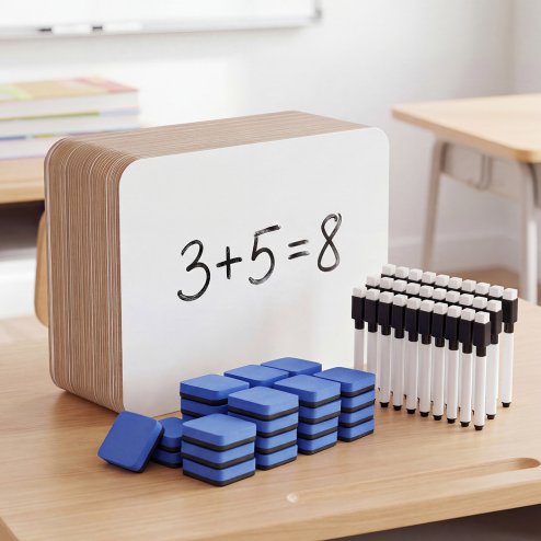 Levede Mini Whiteboard 30 Pack White Boards With Pens Erasers Classroom White