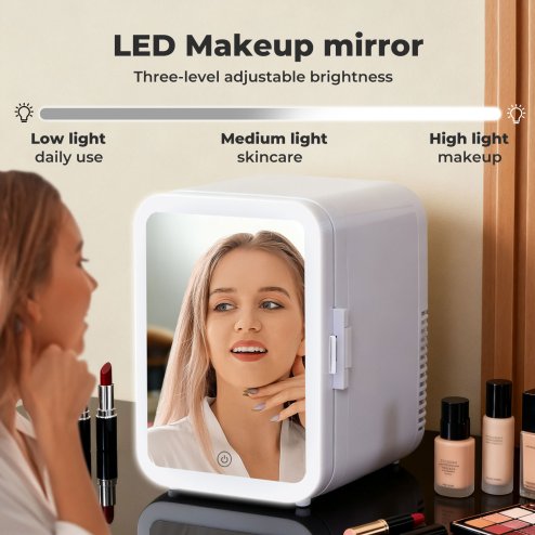 Spector 5L Mini Fridge with LED Light Mirror