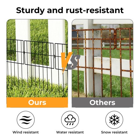 Levede 25 Pack Animal Barrier Metal Decorative Garden Fence Outdoor Pet Border