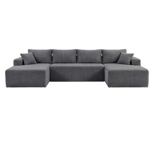 Levede Modular Sectional Sofa U Shaped Memory Foam Corduroy Boneless Couches