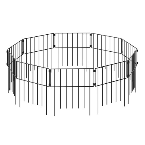 Levede 10 Pack Animal Barrier Outdoor Pet Border Metal Decorative Garden Fence