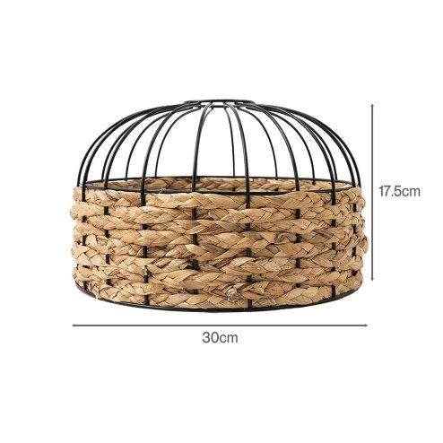 Emitto Modern Ceiling Pendant Light Shade Rattan Style Woven Lamp Shade 30cm