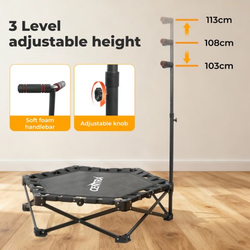 Centra 42 inch Trampoline Handrail Rebounder Folding Fitness Exercise Home