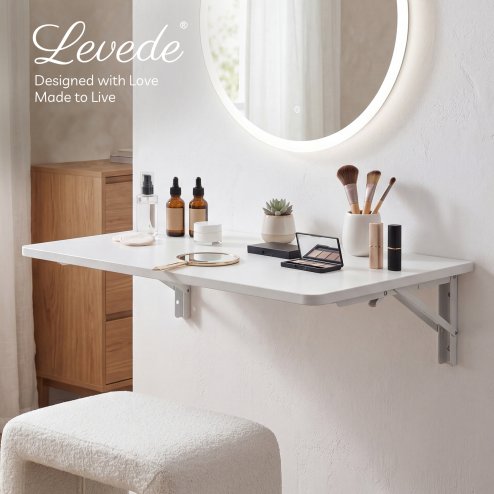 Levede Wall Mounted Table Foldable Floating Computer Desk Study Workstation 80cm