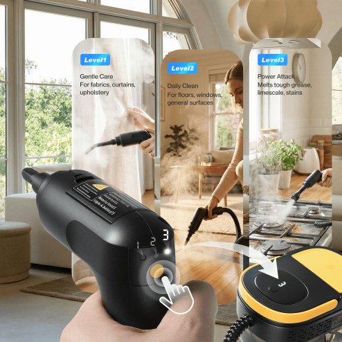 Spector Steam Cleaner High Pressure Cleaning Machine Adjustable 1500W For Home