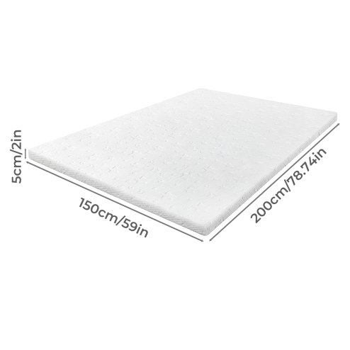Lavio King Mattress Topper Memory Foam 5cm Bamboo Charcoal Washable Non Slip