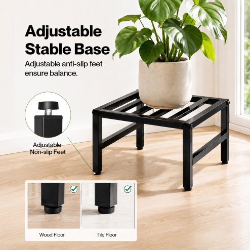 Levede Plant Stand Outdoor 3 Piece Set Carbon Steel Patio Garden Decor Black