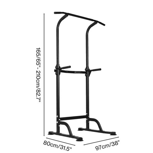 Centra Pull Up Station, 9-Height Adjustable, 150kg Carbon Steel, Black