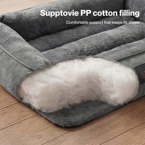 Skylos Orthopedic Dog Bed Large Soft Arctic Velvet Pet Bed Mattress Anti-Slip XL