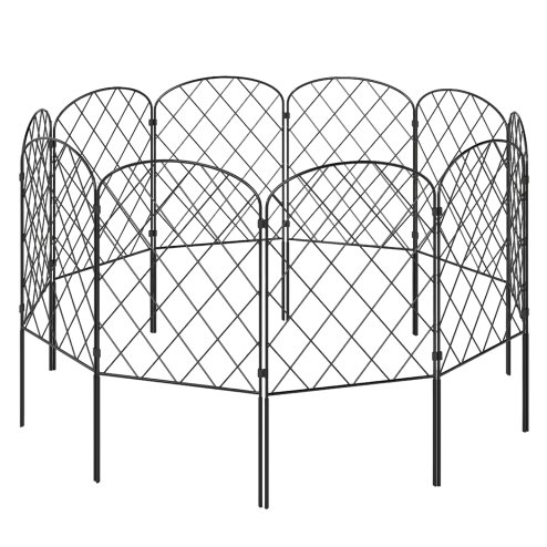 Levede 10 Pack Animal Barrier Metal Decorative Garden Fence Pet Border Outdoor Image