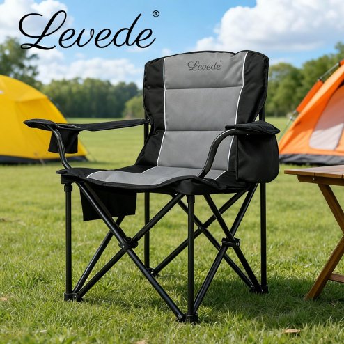Levede Oversized Folding Camping Chair Portable Outdoor Garden Beach Chair 200KG
