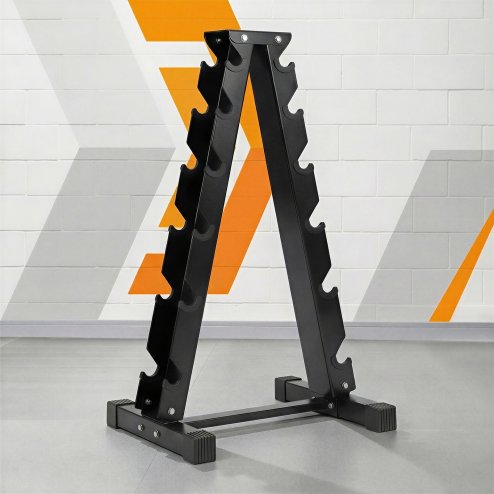 Centra Hex Dumbbells Stand 5-40kg Set Weight Storage Holder Rack Steel 6 Tier Image