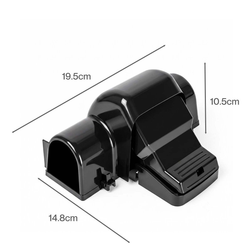 TOQUE Mouse Trap Quick Tunnel Catch Safe Reusable Indoor for Kitchen Black 4pc