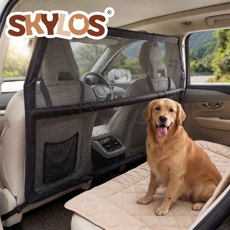 Skylos Dog Car Barrier Net Mesh Dog Guard Safety Boot Back Seat Pet Barrier