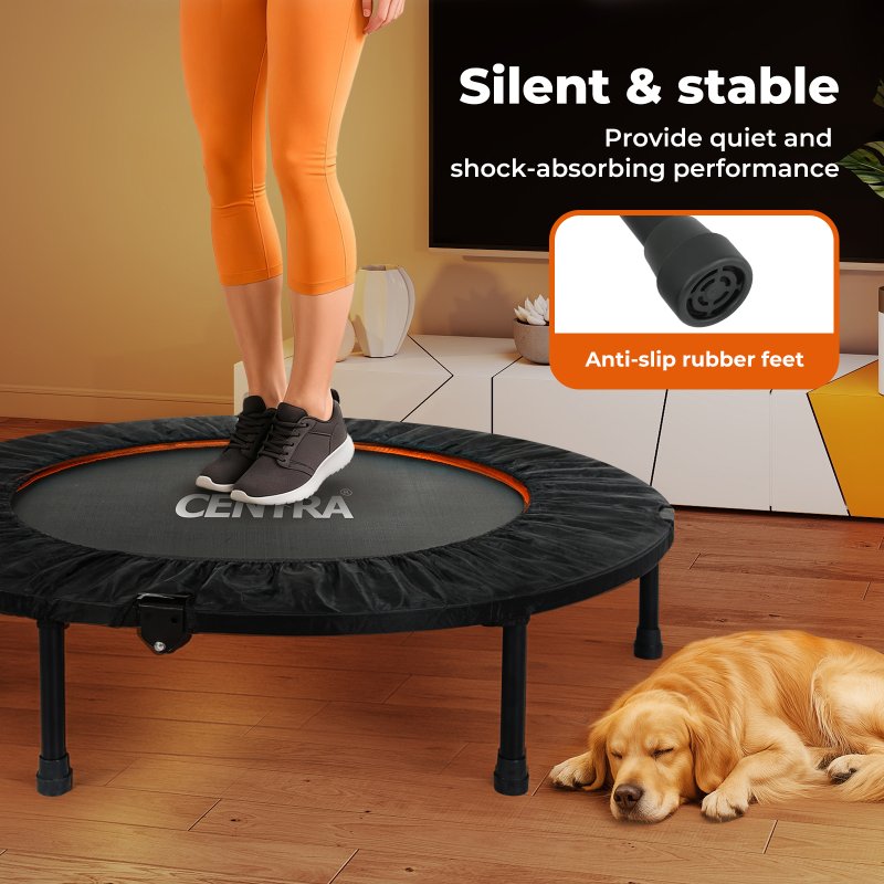 Centra 40 Inch Mini Trampoline Bounce Round Exercise Home Gym Fitness Rebounder