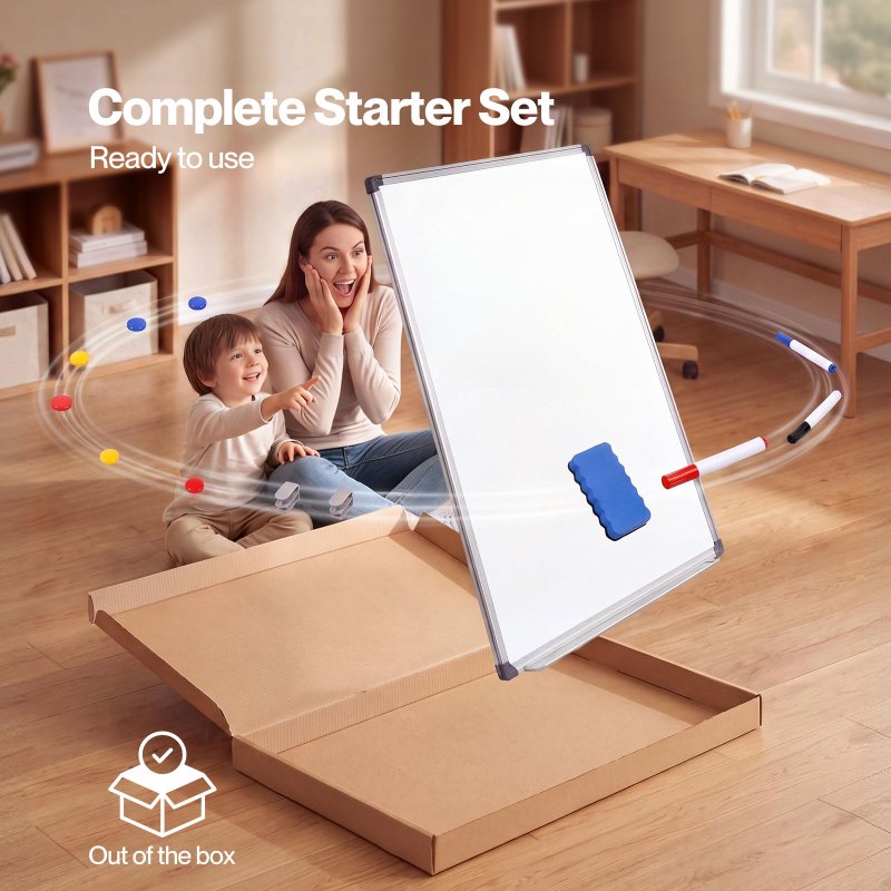 Levede Magnetic Whiteboard with Foldable Tripod Dry Erase For Office,White
