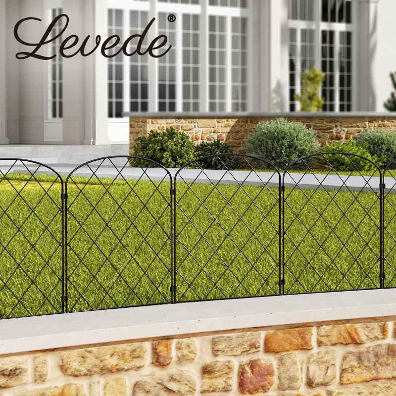 Levede 10 Pack Animal Barrier Metal Decorative Garden Fence Pet Border Outdoor