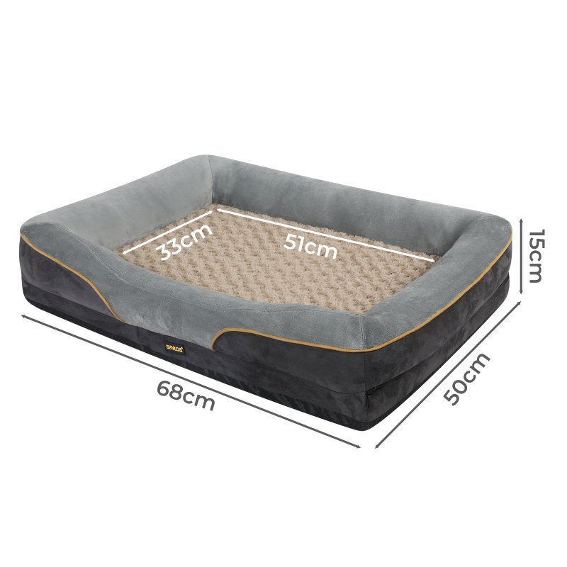 Skylos 68cm Dog Bed Orthopedic Memory Foam Pet Cushion Washable Puppy Mattress