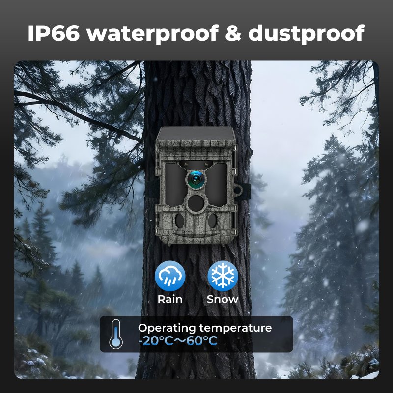 Centra Solar Trail Camera 4K 112MP Hunting Game Cam Wifi Bluetooth 64GB Card