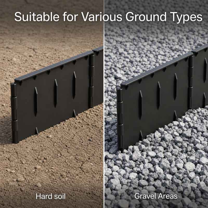 Lambu Lawn Edging, Garden Edging Border, Flexible PP PE Modular Black, 178pc