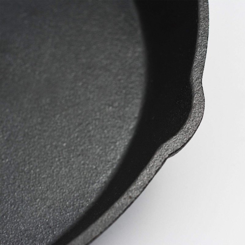 Toque Frying Pan Non Stick Cast Iron 30cm Steak Skillet Round BBQ Grill Camping