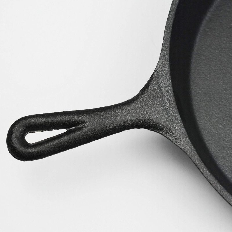 Toque Frying Pan Non Stick Cast Iron 30cm Steak Skillet Round BBQ Grill Camping