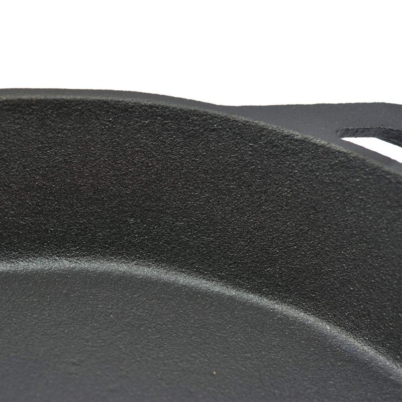 Toque Frying Pan Non Stick Cast Iron 30cm Steak Skillet Round BBQ Grill Camping