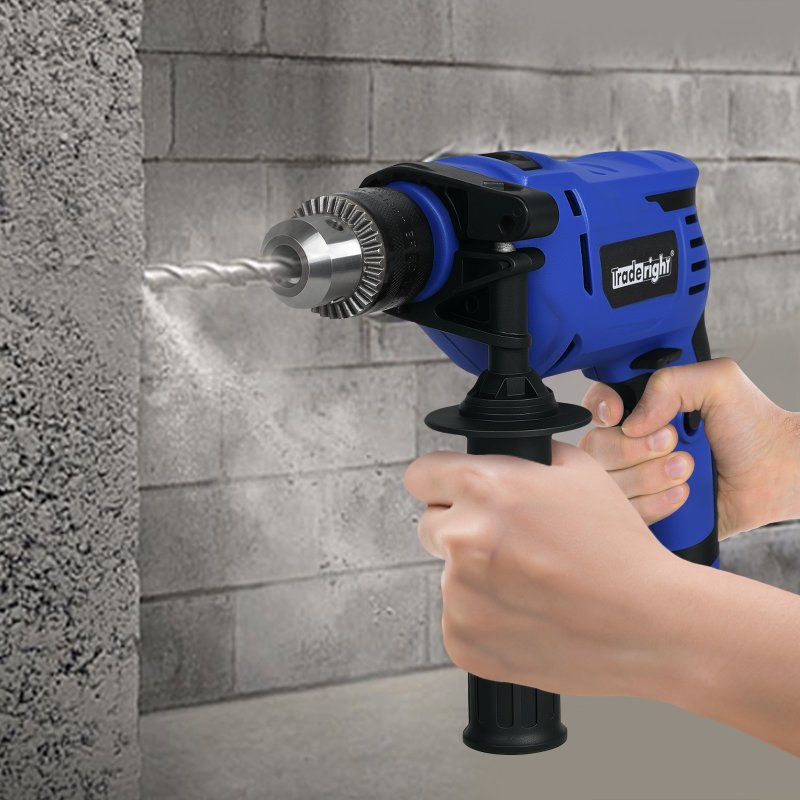 Traderight Electric Hammer Drill 13mm Chuck Powerful Variable Speed Corded DIY