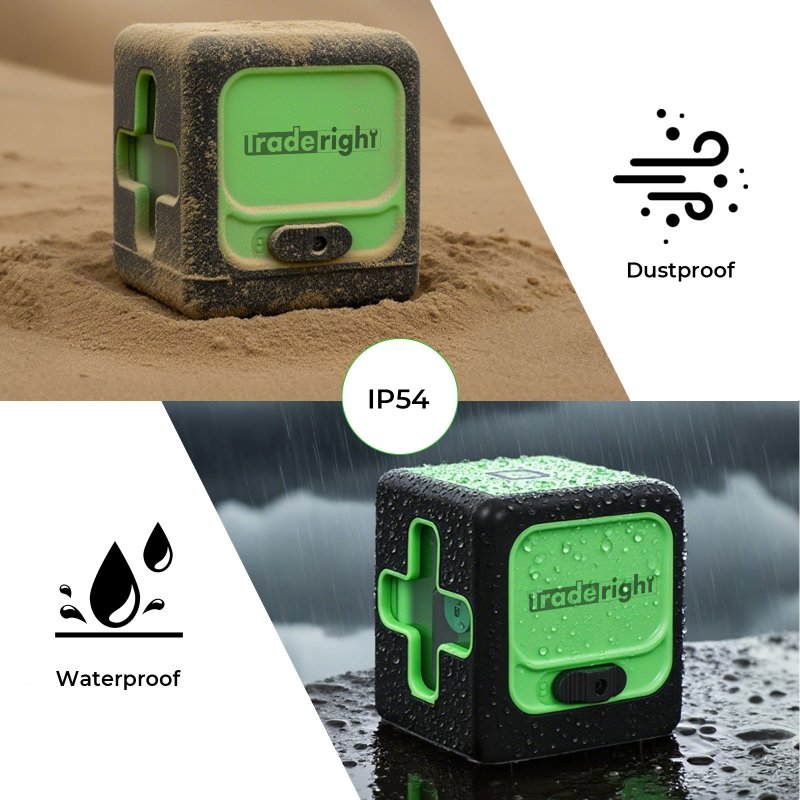 Traderight Green Laser Level Self Leveling Green Light IP54 Water Resistant