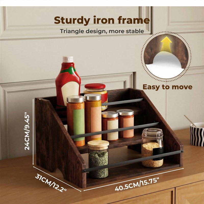 Toque Counter Top Wine Rack Storage Liquor Bottle Display Shelf Wooden Holders