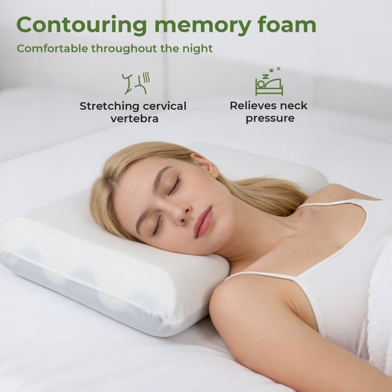 Lavio Luxury Pillow Firm Side Support Memory Foam with Soft Side Foam Reversible