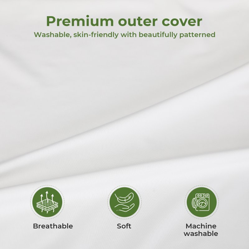 Lavio Luxury Pillow Firm Side Support Memory Foam with Soft Side Foam Reversible