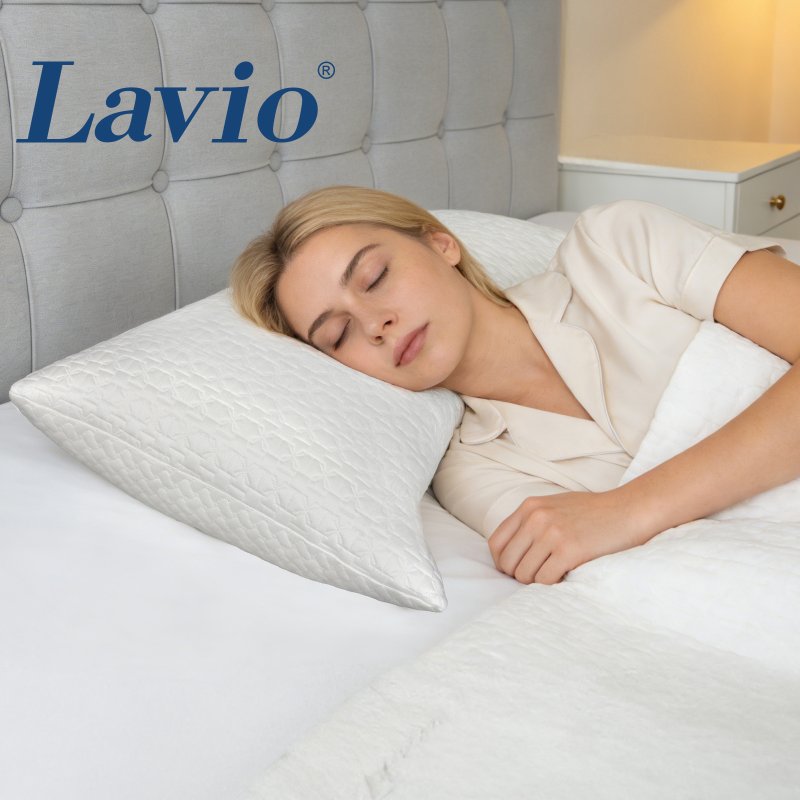Lavio Side Sleeper Pillow Shreded Memory Foam Adjustable Comfort Bounce Back