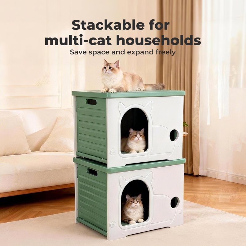 Skylos Dog Kennel Plastic Puppy Shelter Pet House Weatherproof Outdoor Indoor