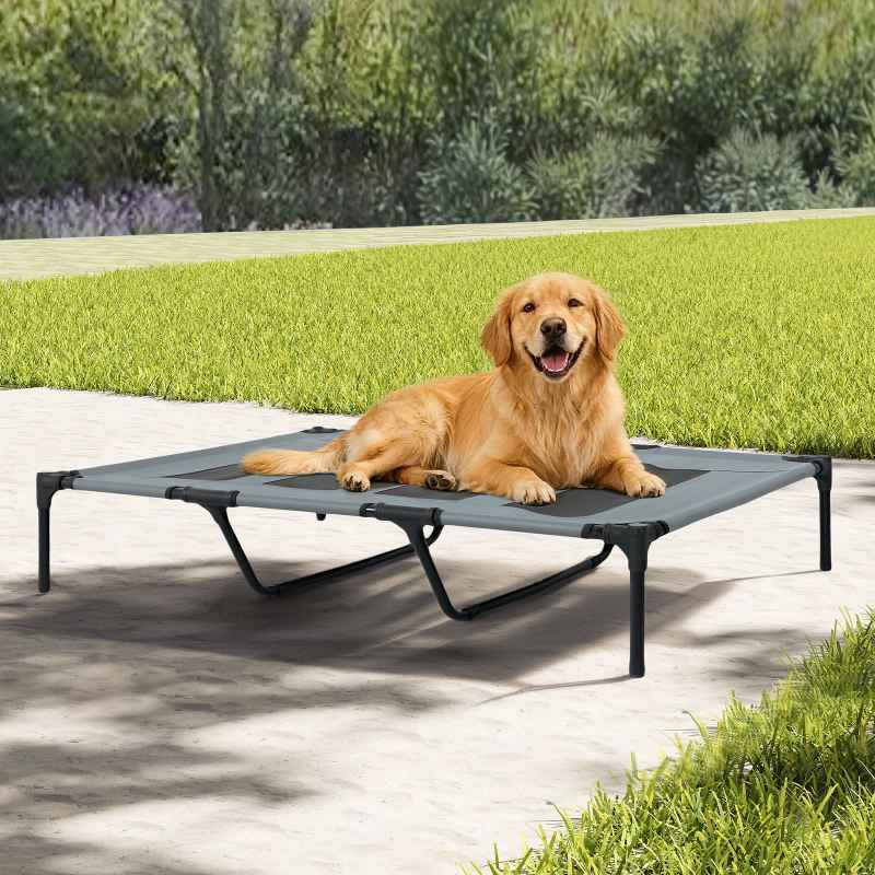 Skylos Raised Dog Bed Elevated Pet Bed Portable Outdoor Camping Cooling Mesh