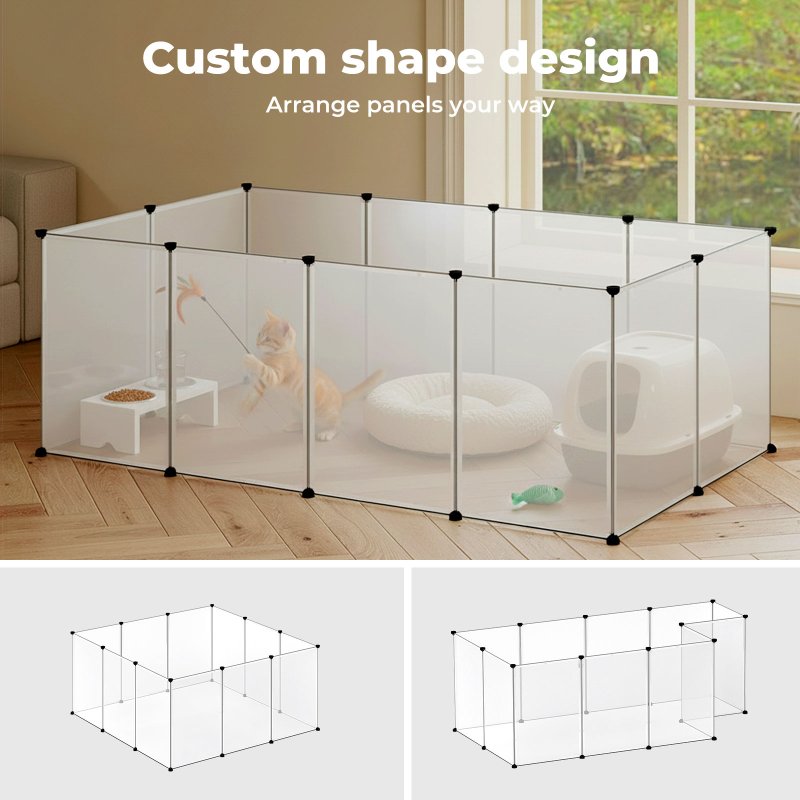 Small Animal Playpen DIY Plastic Pet Fence for Rabbit Hamster Puppy Guinea Run