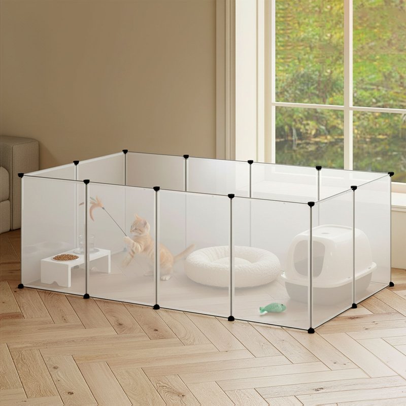 Small Animal Playpen DIY Plastic Pet Fence for Rabbit Hamster Puppy Guinea Run