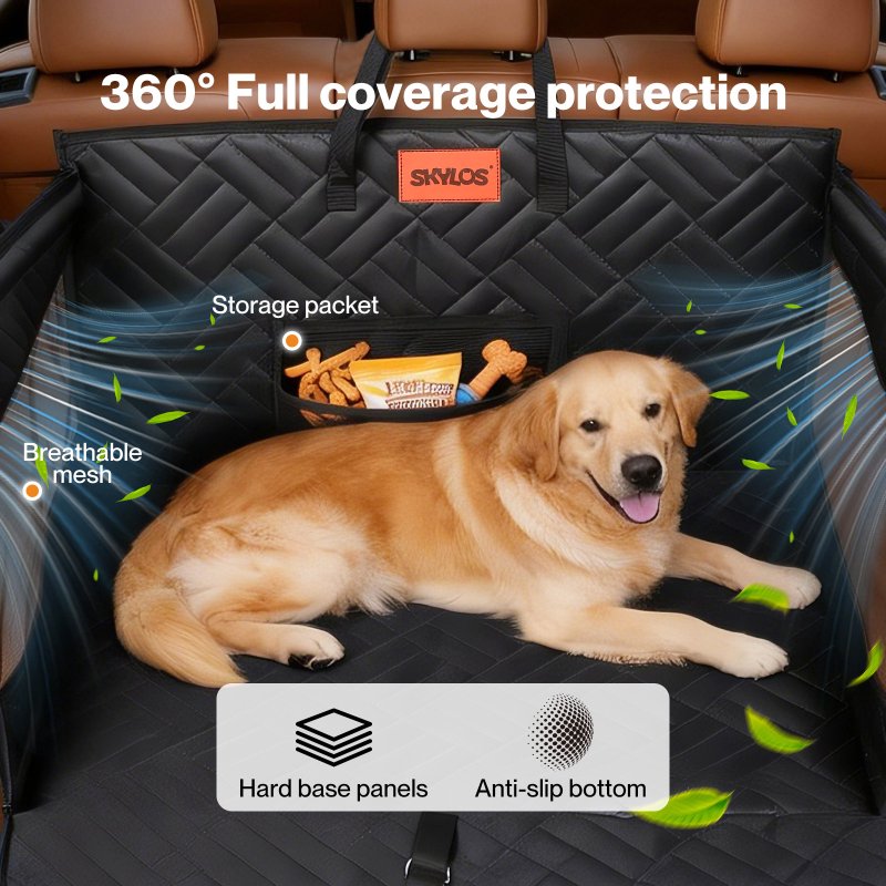 Skylos Waterproof Dog Car Seat Rear Cover Safety Protector Pet Hammock Non Slip